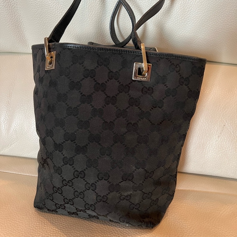 GUCCI GG Monogram Bucket Tote handbag Purse